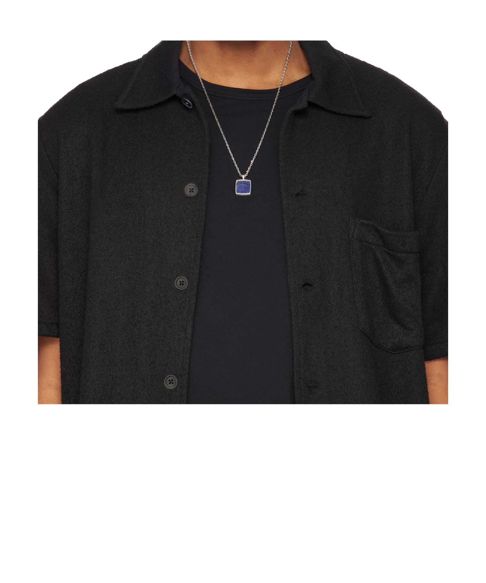Emanuele Bicocchi Square Lapis Amulet Necklace In White