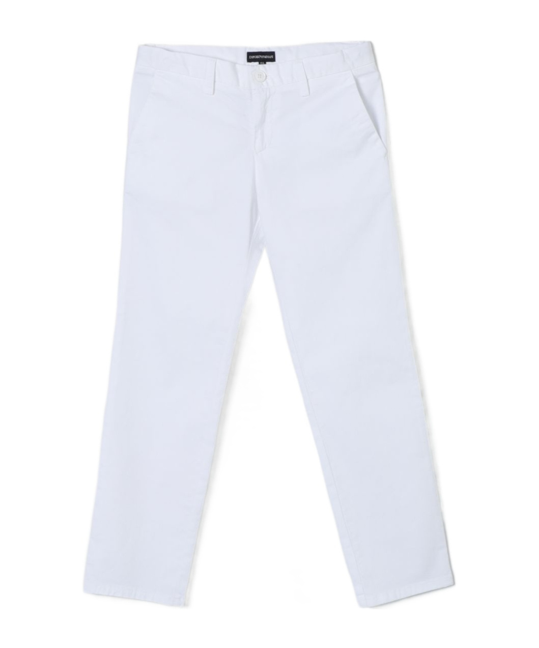Emporio Armani Slim-cut Chino Trousers In White