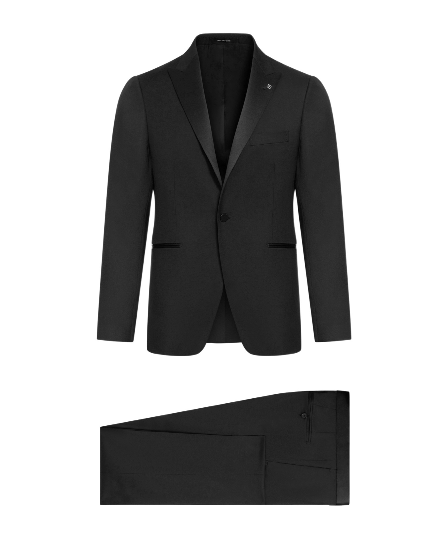 Shop Tagliatore Dinner Suit Set In Black