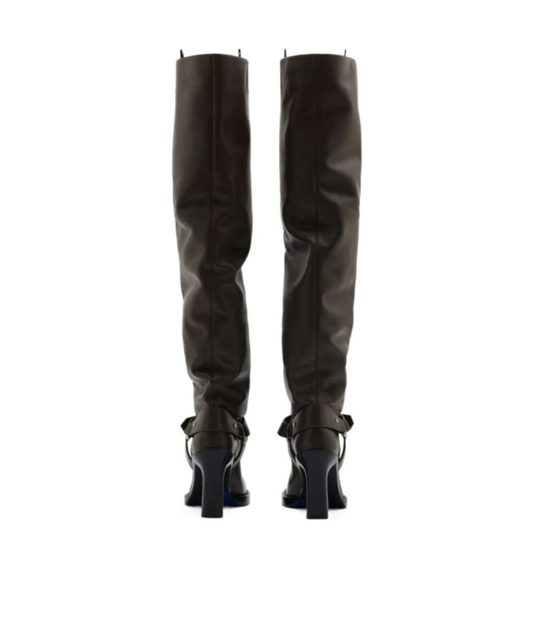 Burberry Leather Soft Stirrup Over-the-knee Boots 85 In Black