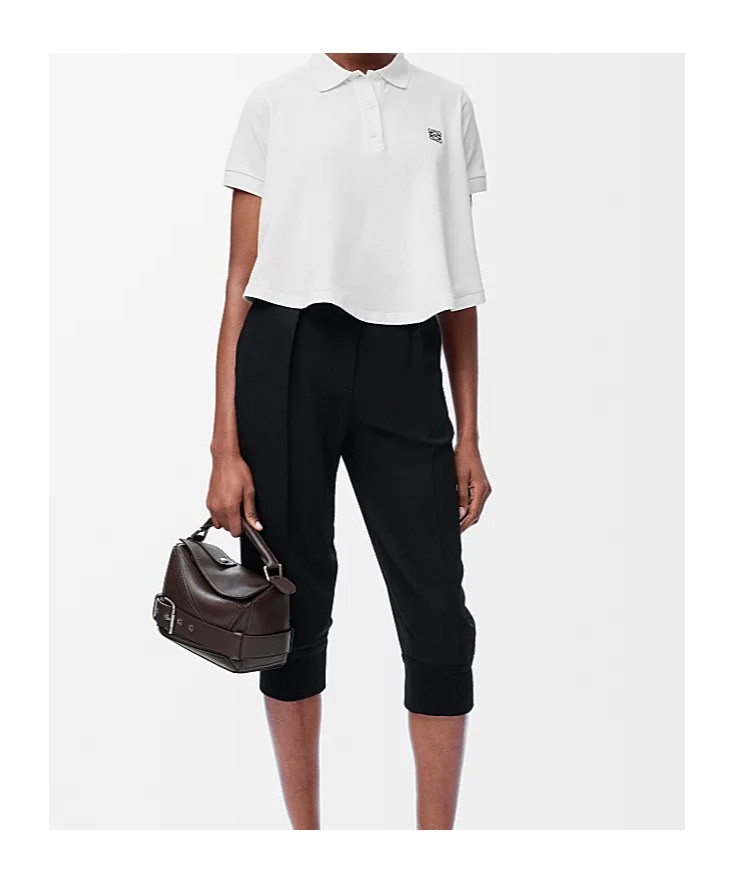Loewe Women Cotton Trapeze Polo Shirt