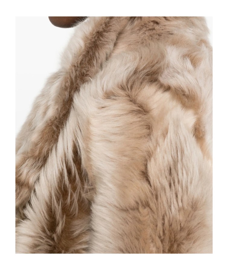 Yves Salomon Leather-trimmed Fur Jacket In Brown