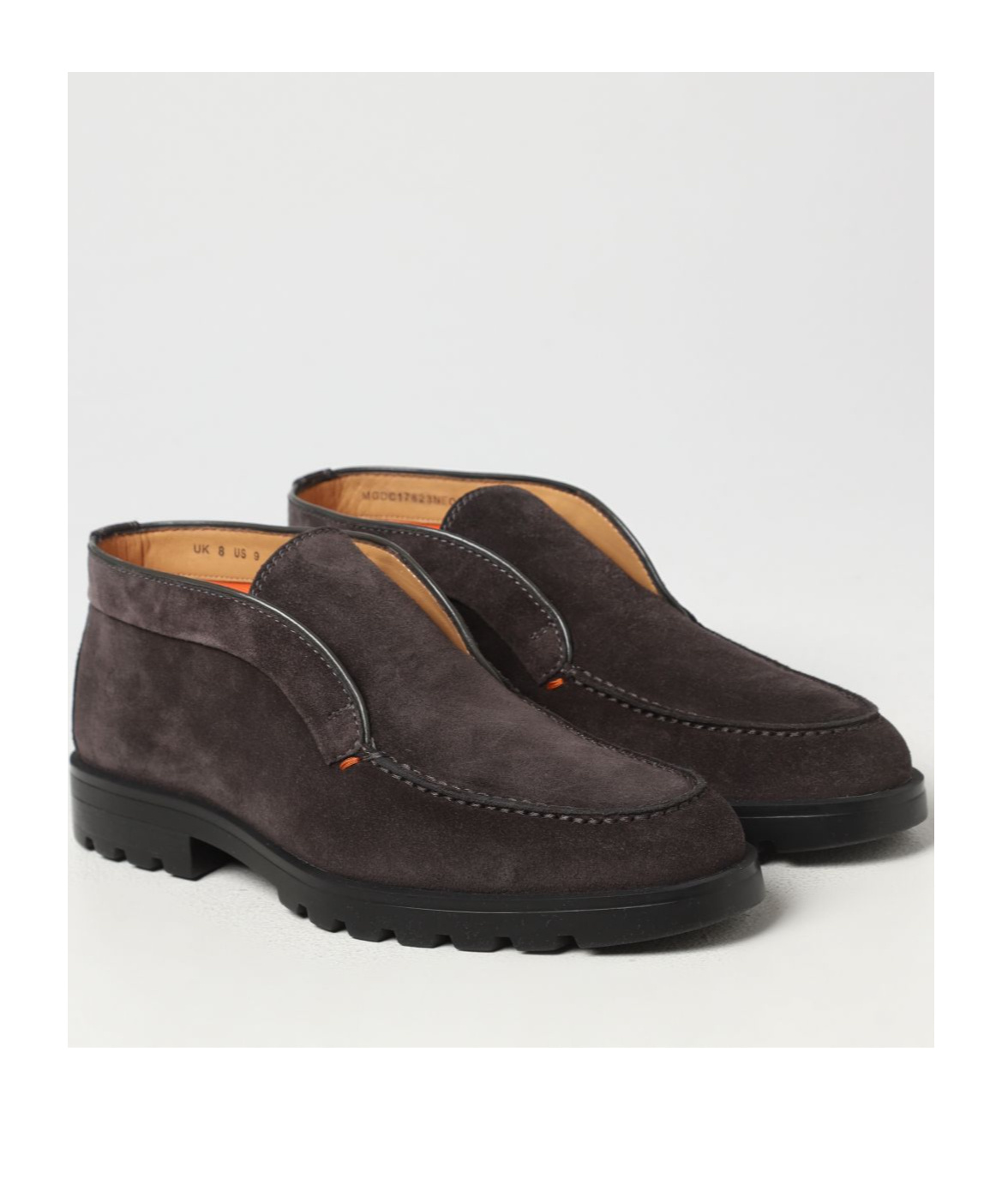 Shop Santoni Detroit Rock Suede Boots In Black