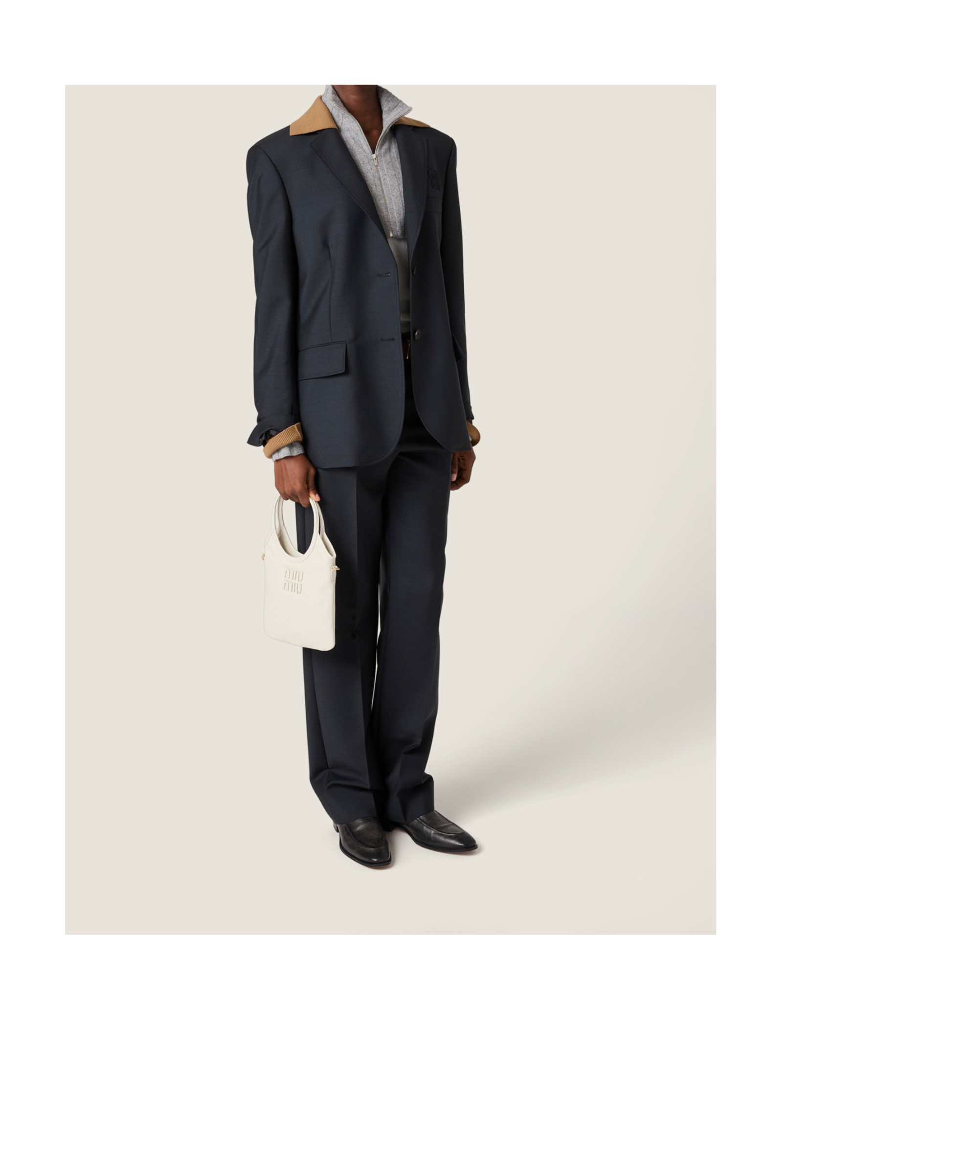 Miu Miu Ivy Shoulder Bag In White