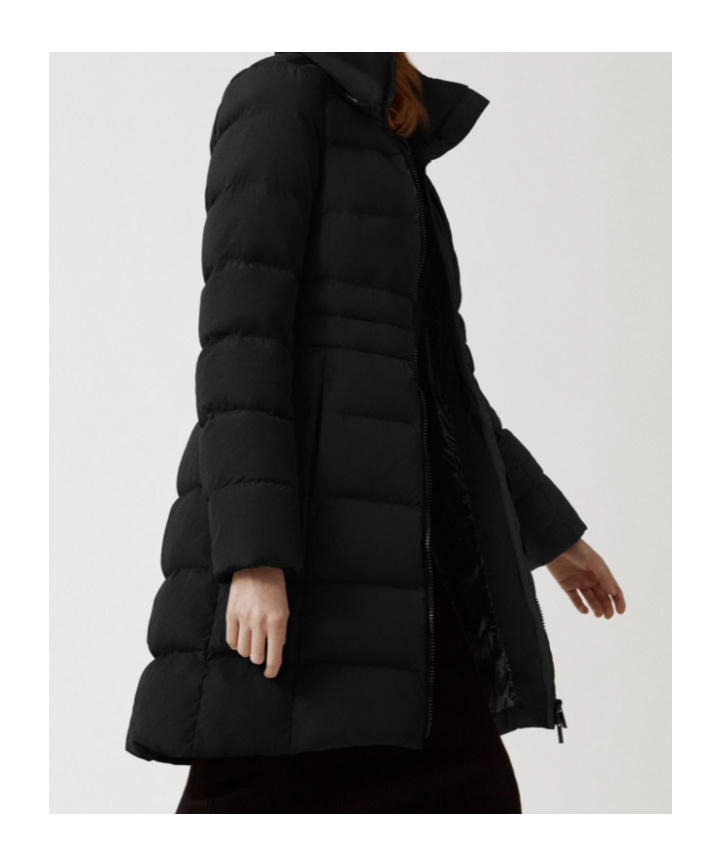 Canada Goose Aurora Hooded Parka Coat In Black