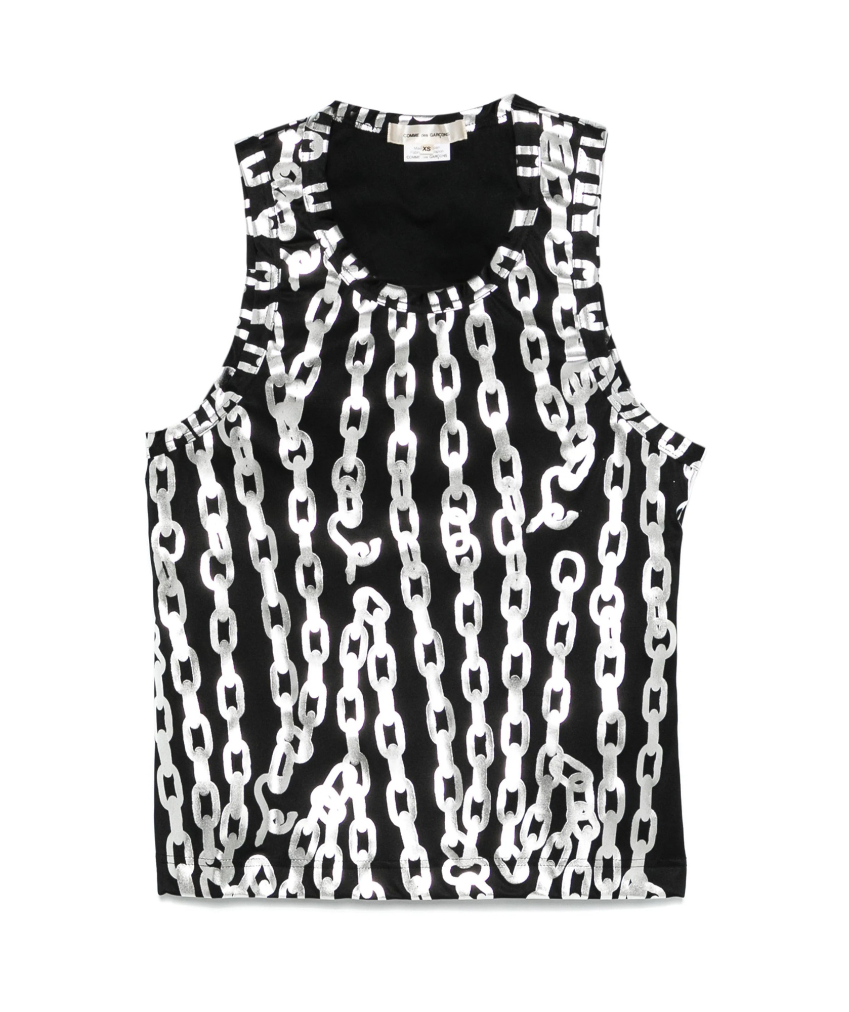 Comme Des Garçons Chain Printed Vest In Black