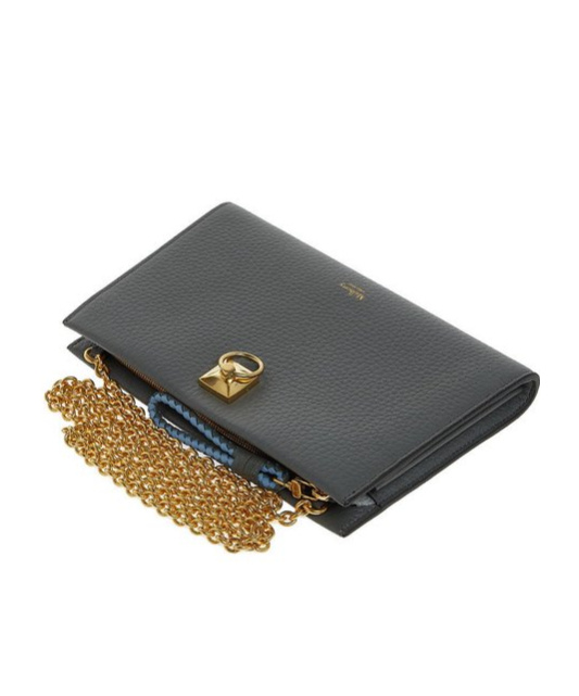 Shop Mulberry Iris Wallet-on-chain Bag In Black