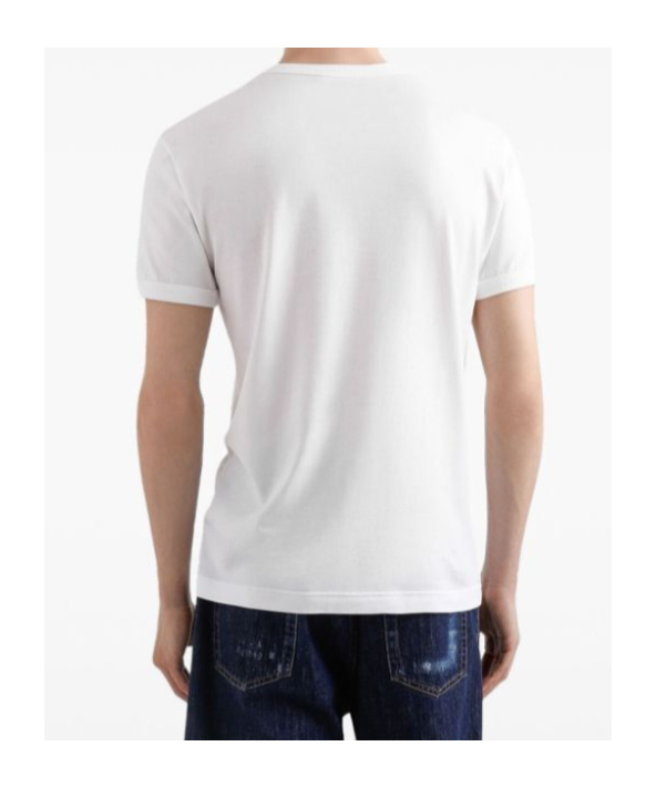 Dolce & Gabbana White Heraldic Patch Cotton T-shirt In White