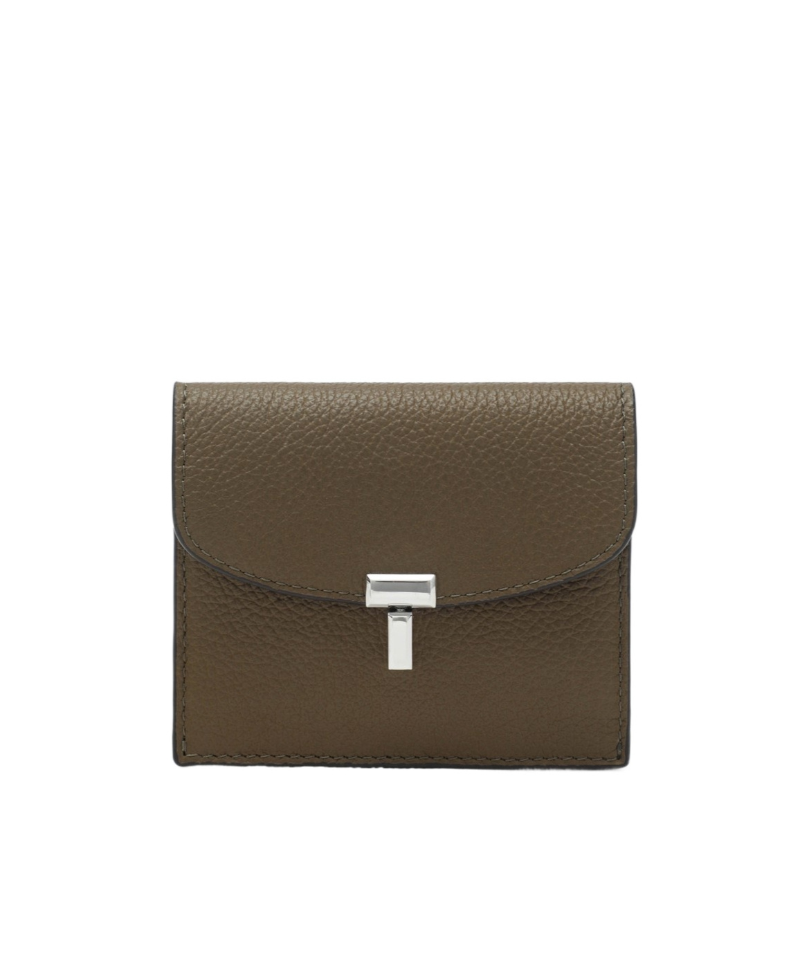 Totême T-lock Leather Cardholder In Brown