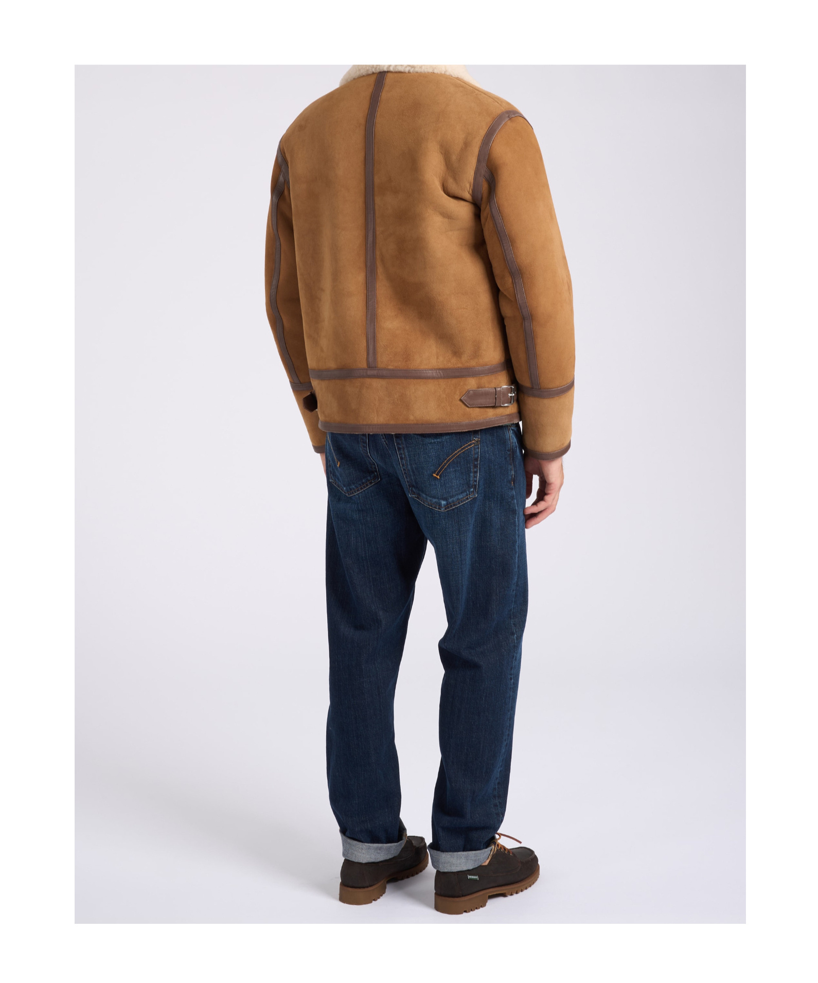 Dondup Caramel Shearling Jacket In Brown