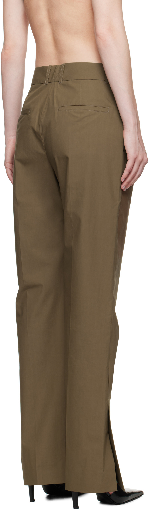 Studio Nicholson Taupe Mitra Trousers In Brown