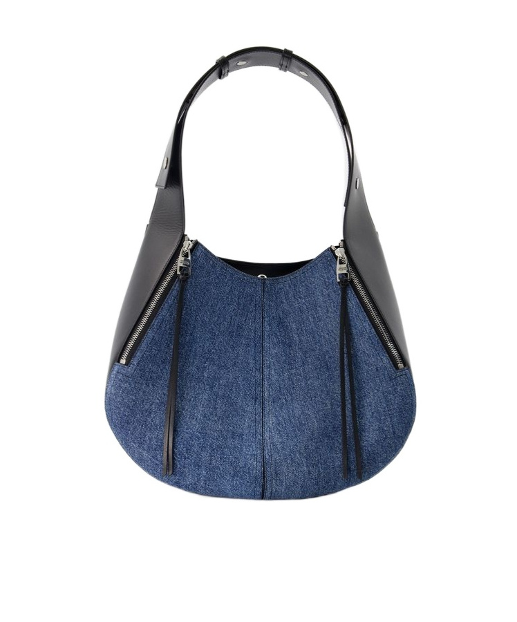 Alexander Mcqueen The Skull Hobo Bag In Blue