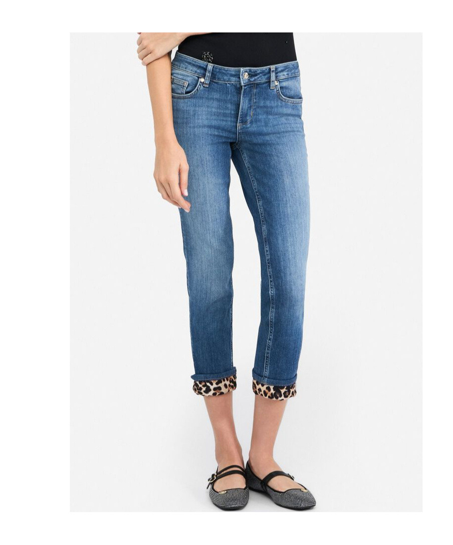 Liu •jo Skinny Jeans With Turn-ups In Blue