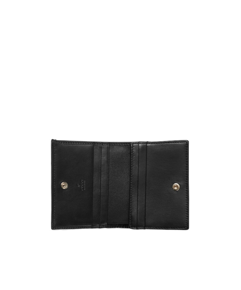 Gucci 1955 Horsebit Gg Supreme Wallet In Black