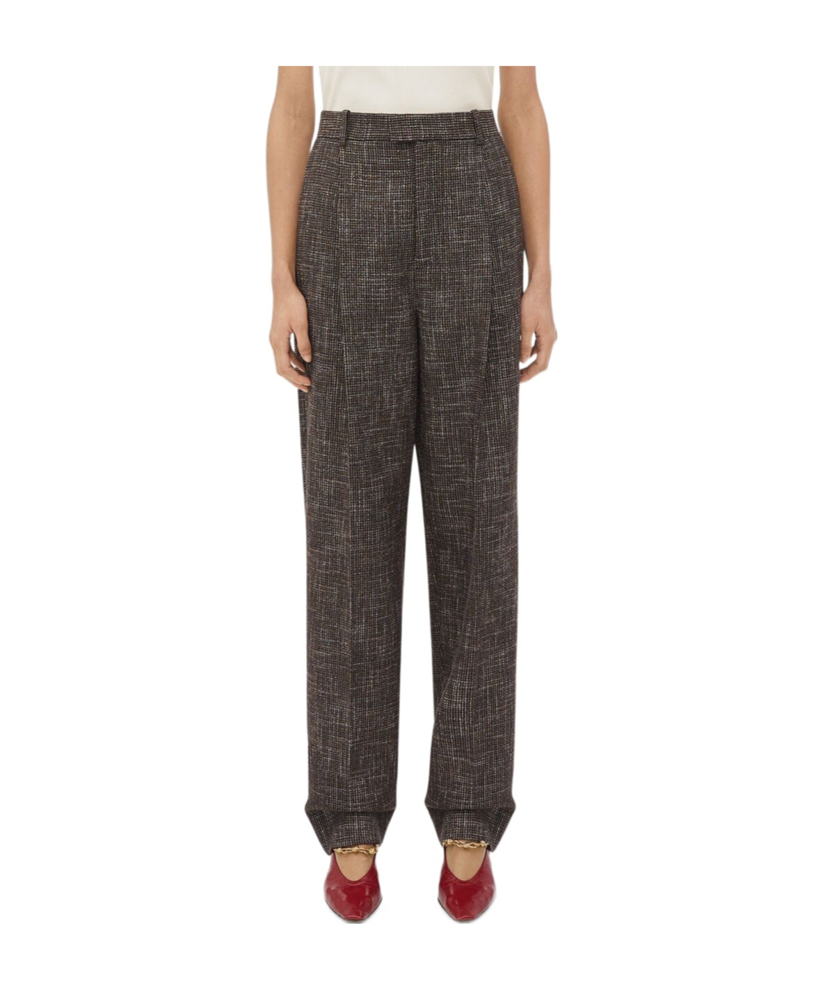Bottega Veneta Waistband Loop Casual Pants In Black