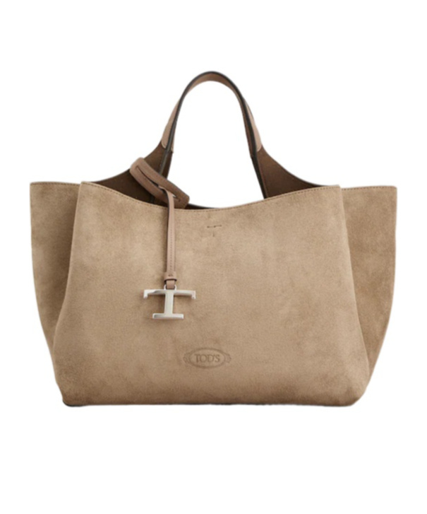 Tod's Mini Suede Shoulder Bag In Brown