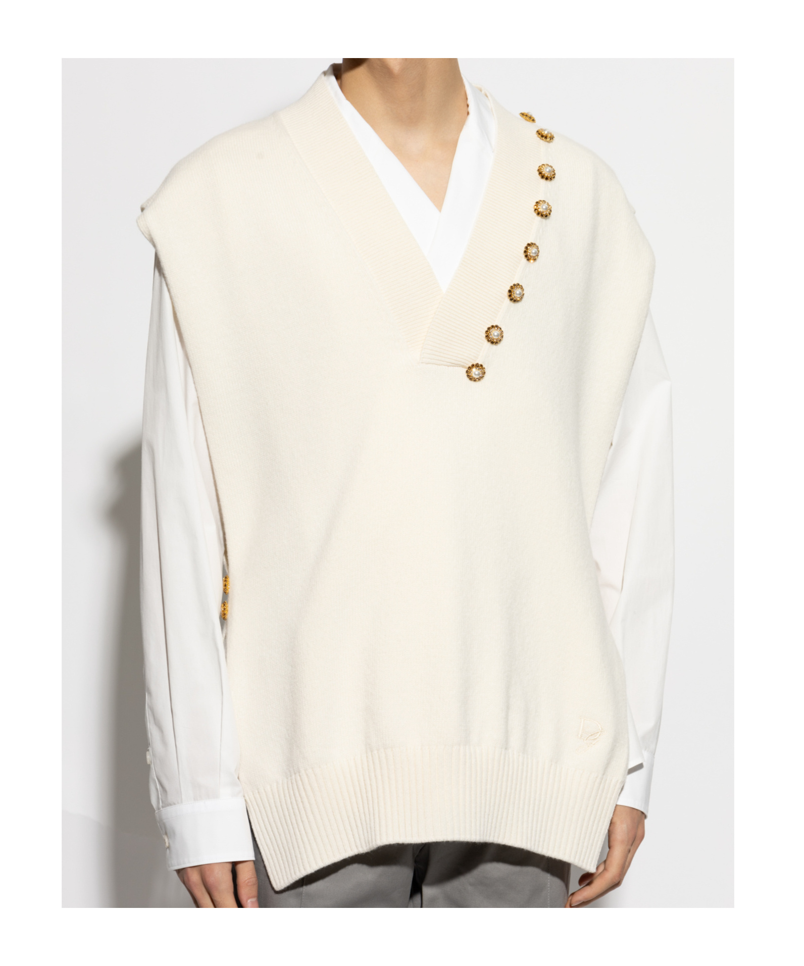 Dolce & Gabbana Crystal-embellished Vest In White