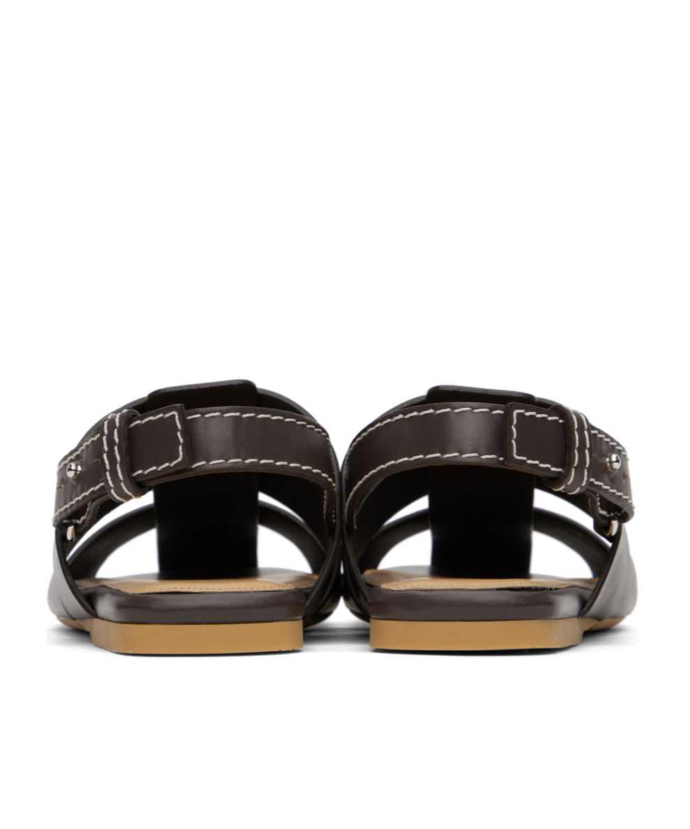 Jw Anderson Flat Sandals  Woman Color Brown In Black