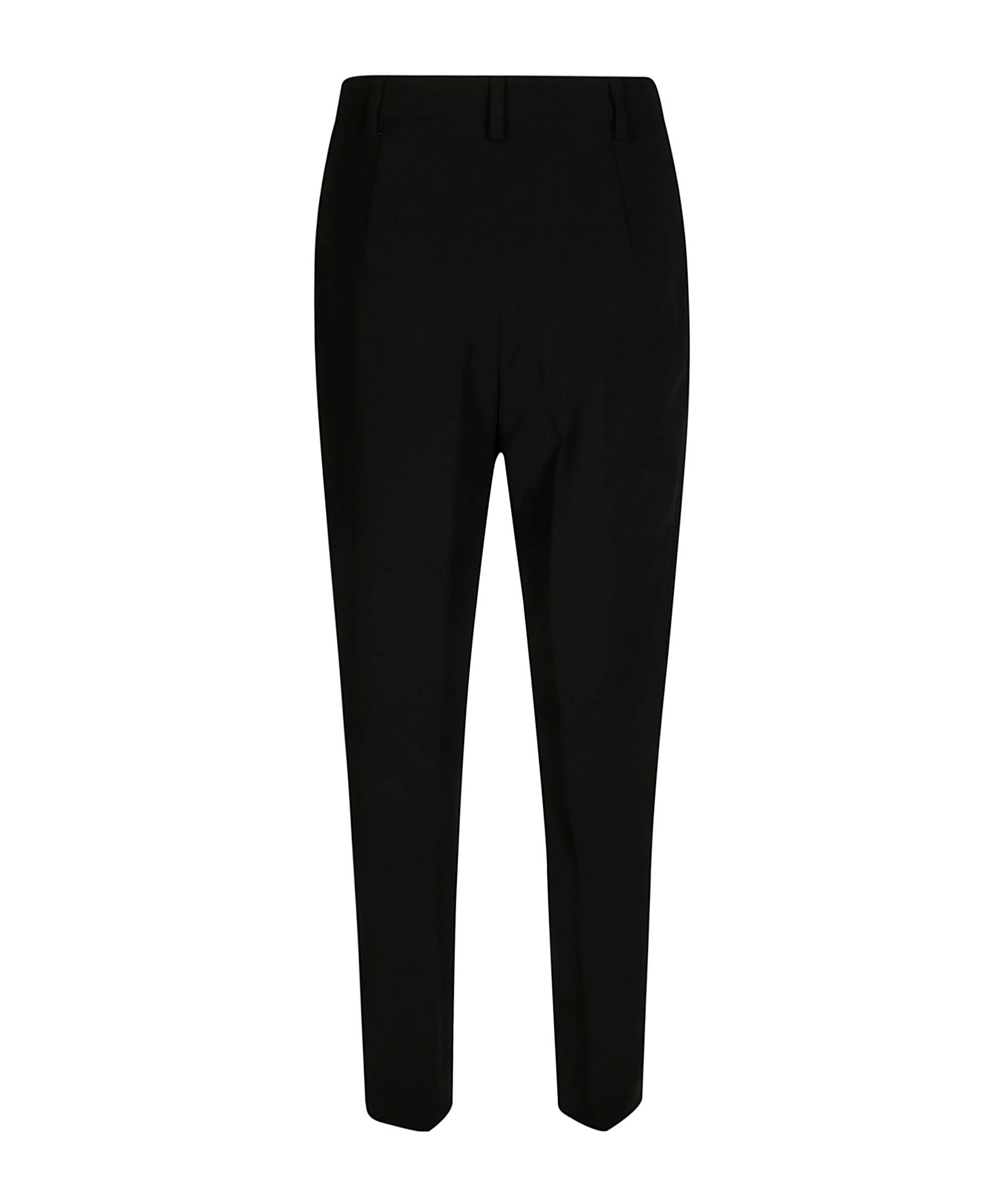 Shop Max Mara Studio Straight Leg Tailored Trousers In Black