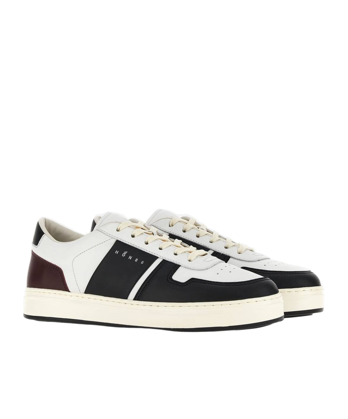 Hogan H668 Low-top Leather Sneakers In White