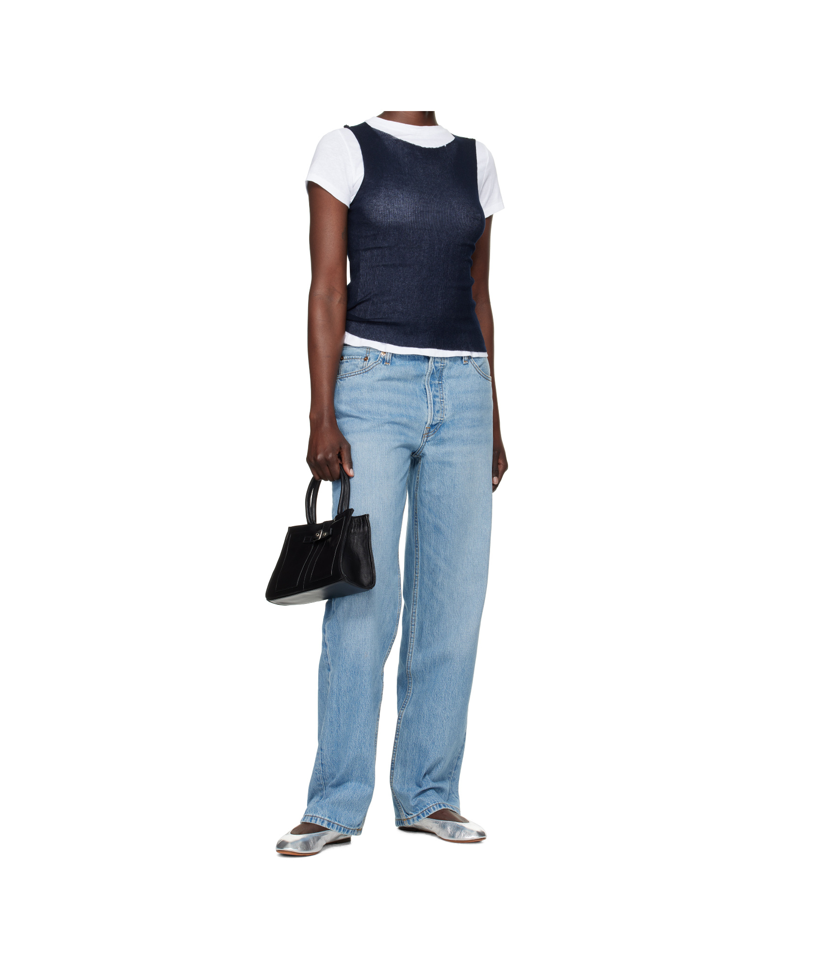 Re/done Short-sleeved T-shirt In White