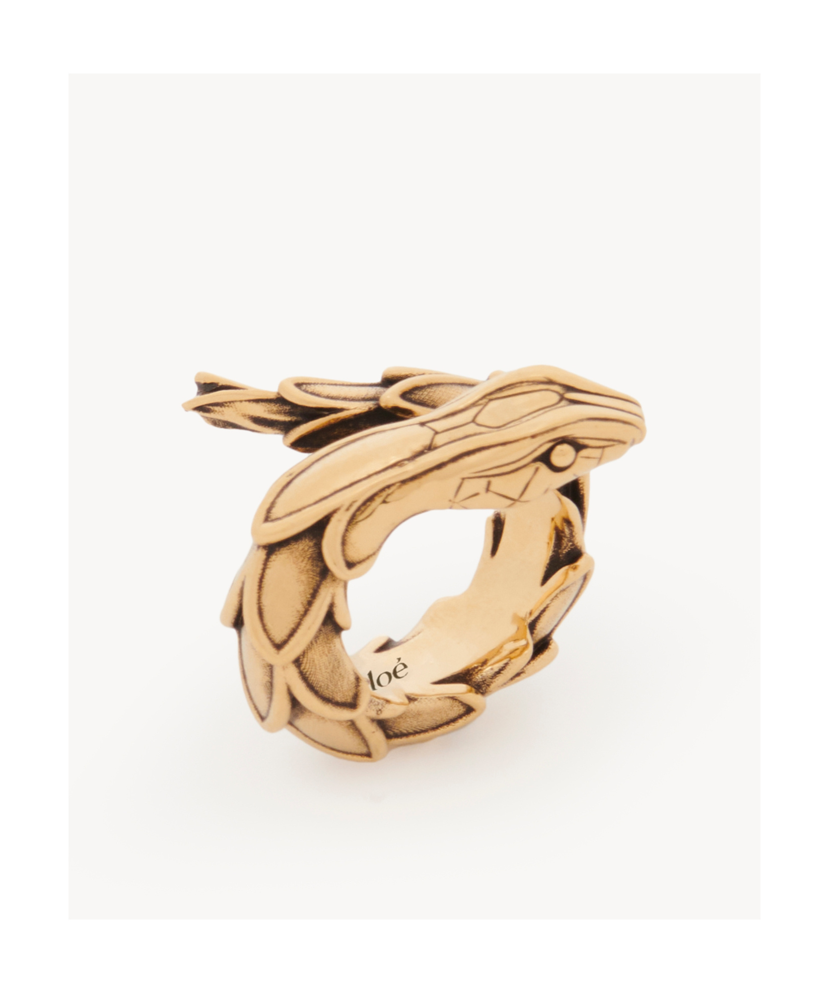 Chloé Snake Ring In Yellow