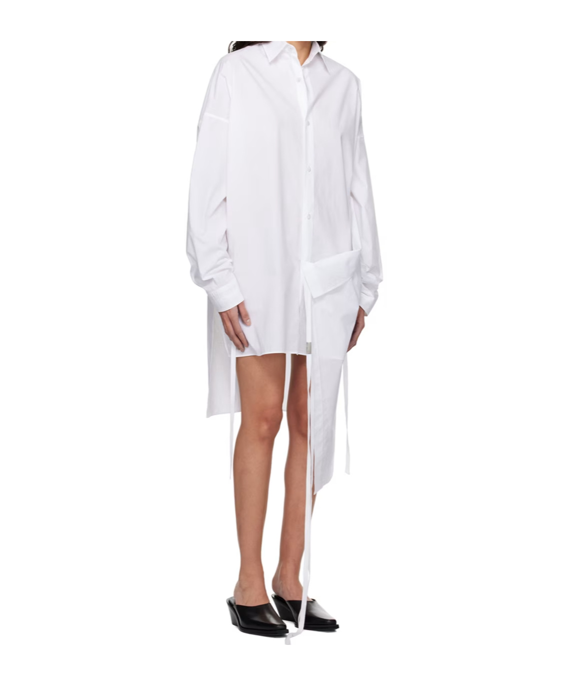 Ann Demeulemeester Mala Mid-length Dress In White