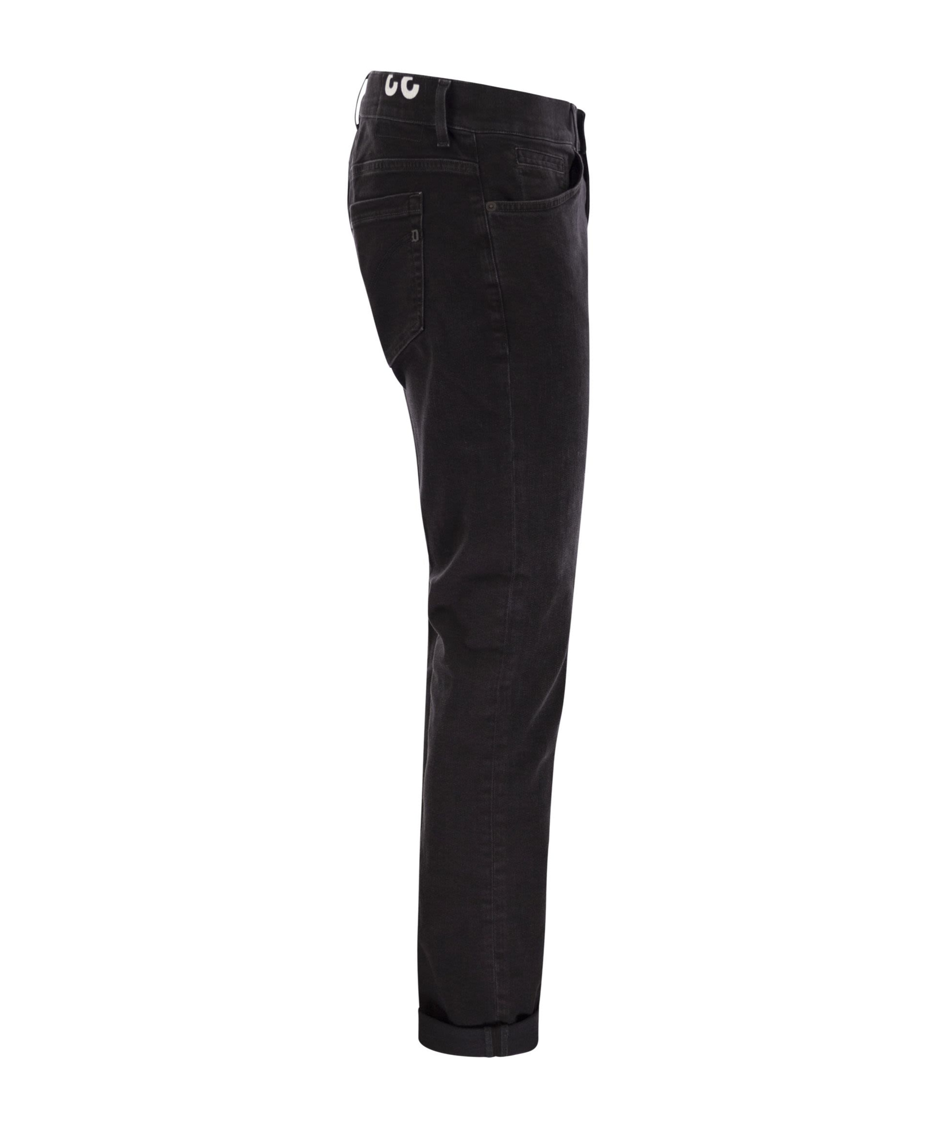 Dondup Black George Cotton Trouser In Black