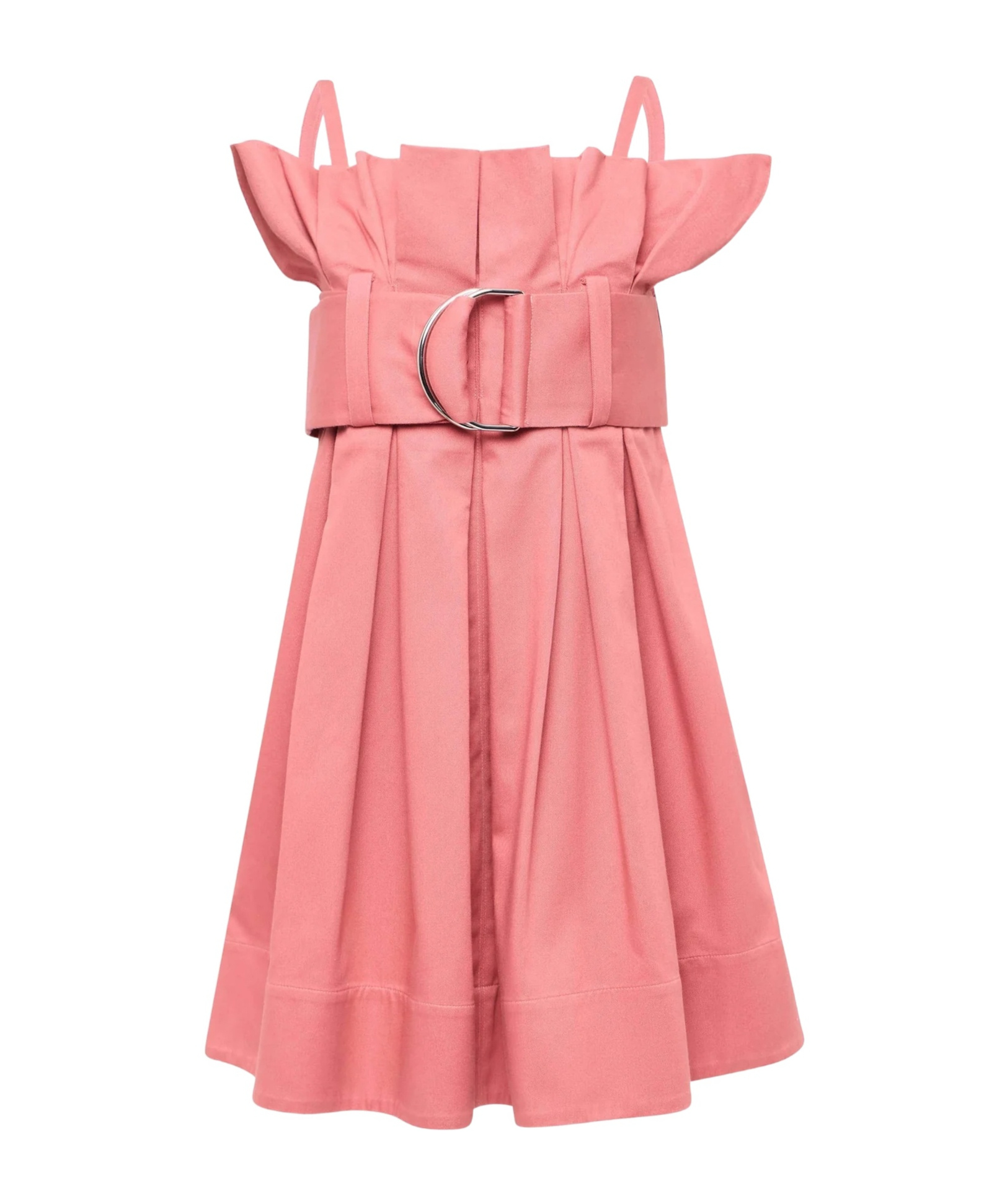 Jw Anderson Belted Pleated Mini Dress In Pink
