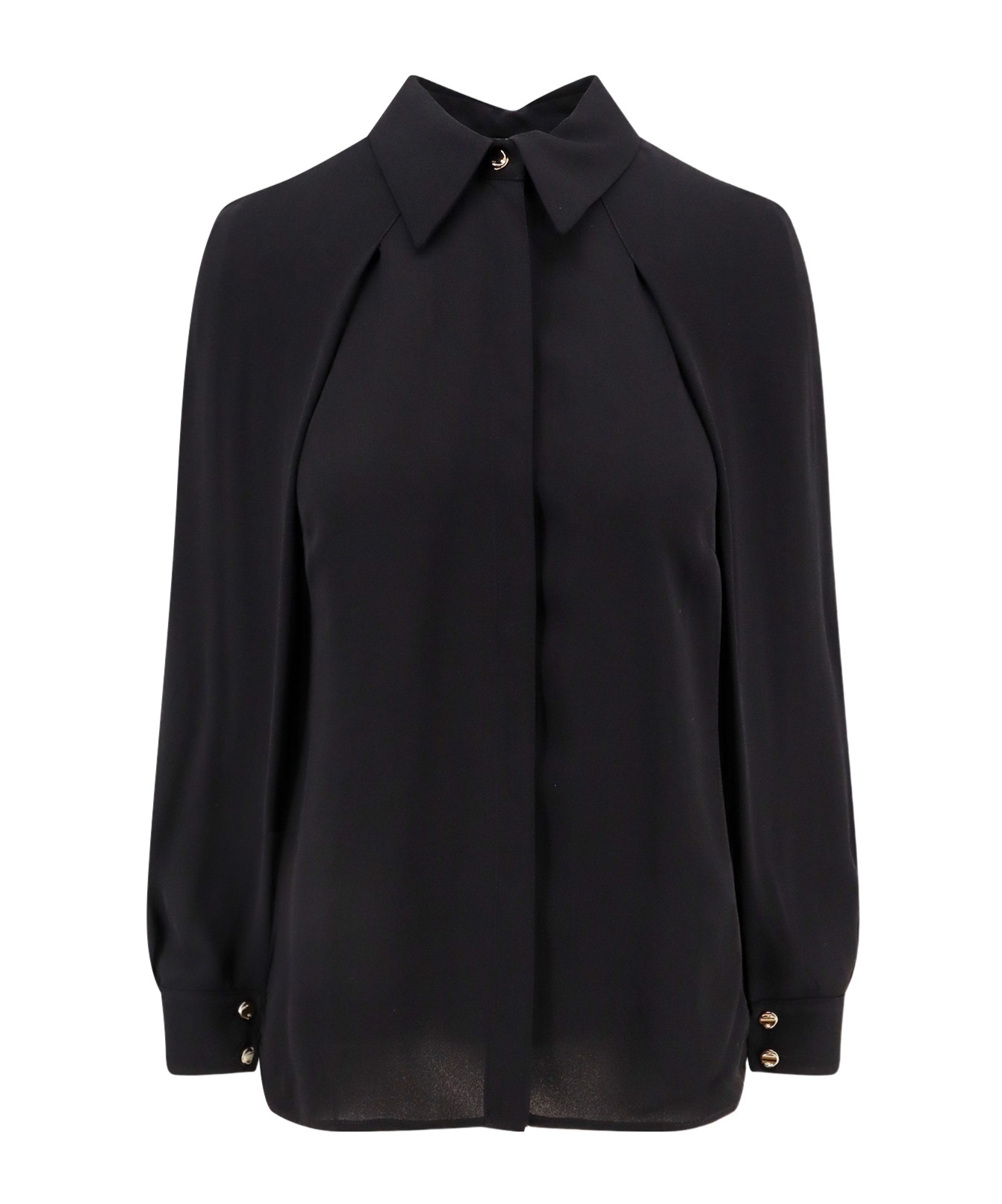 Elisabetta Franchi Long-sleeved Shirt In Black