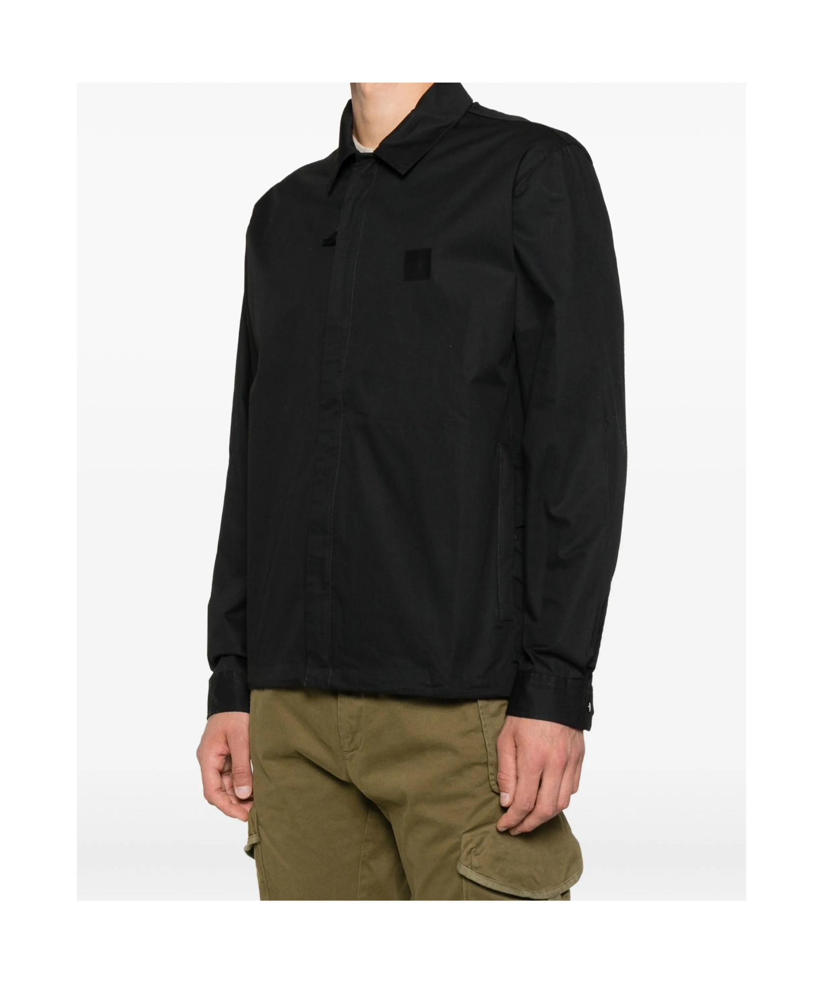C.p. Company Cp Company Overshirt In Gabardine In Black