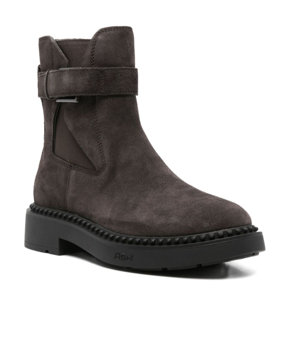 Ash Round-toed Ankle Boots In Black