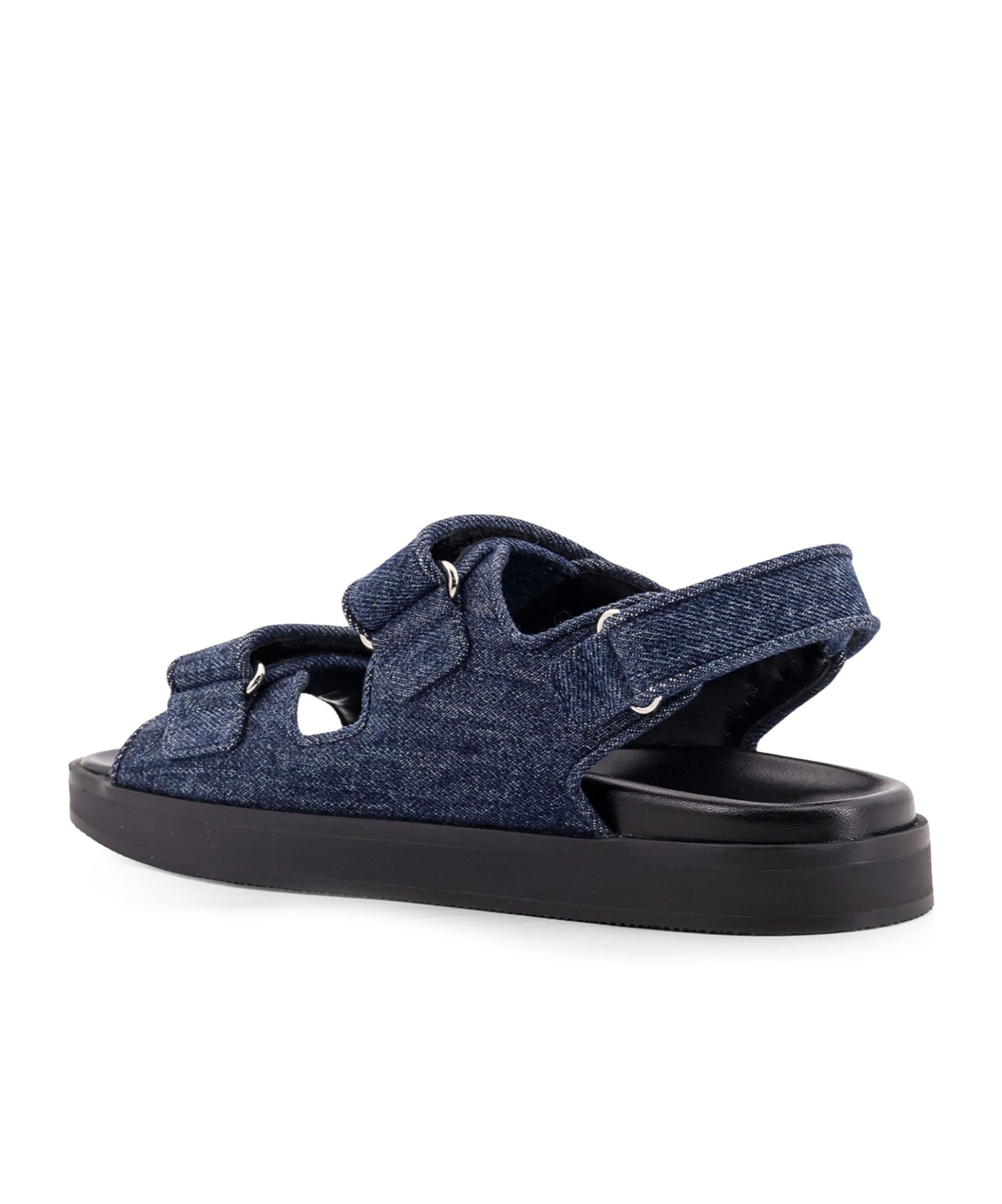 Shop Givenchy Denim Sandals In Black