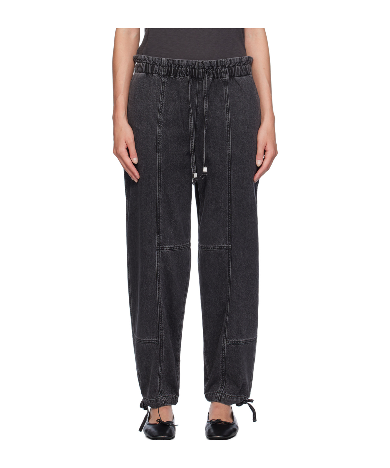 Rag & Bone Featherweight Strap-up Jeans In Black