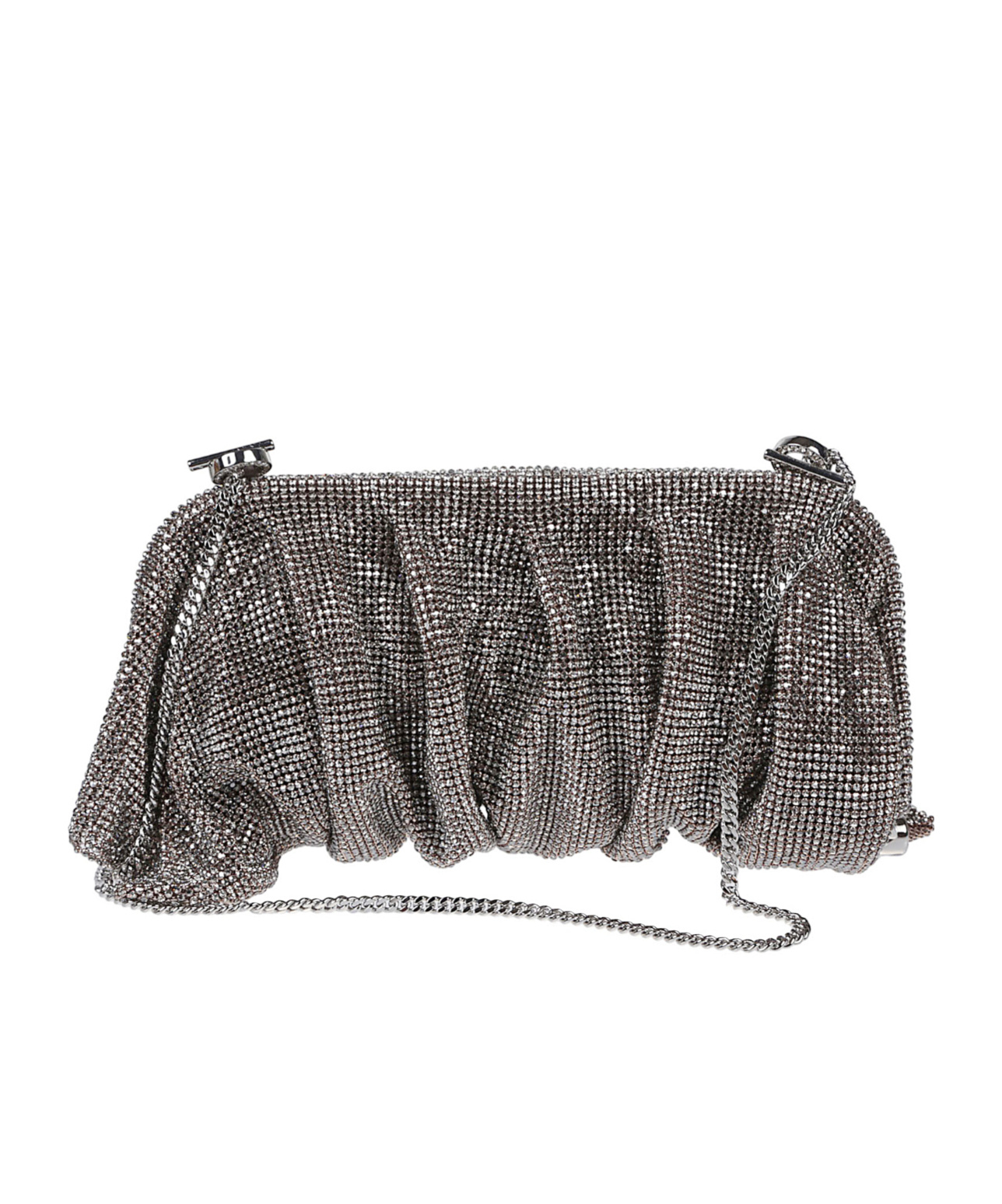 Benedetta Bruzziches Crystal Embellished Clutch In Black