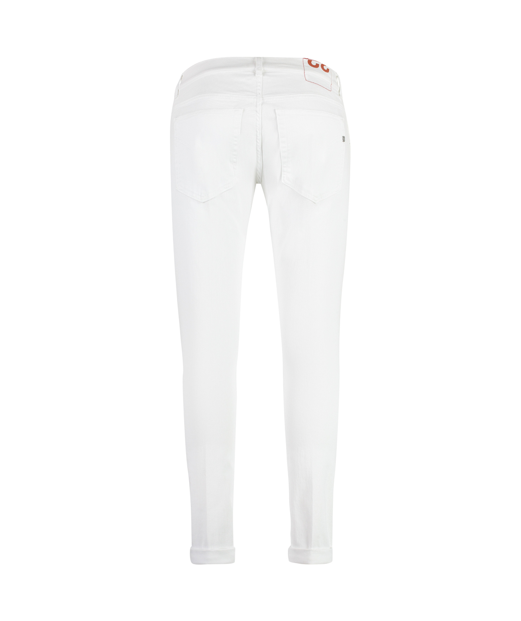Dondup Belt Ring Denim Trousers In White