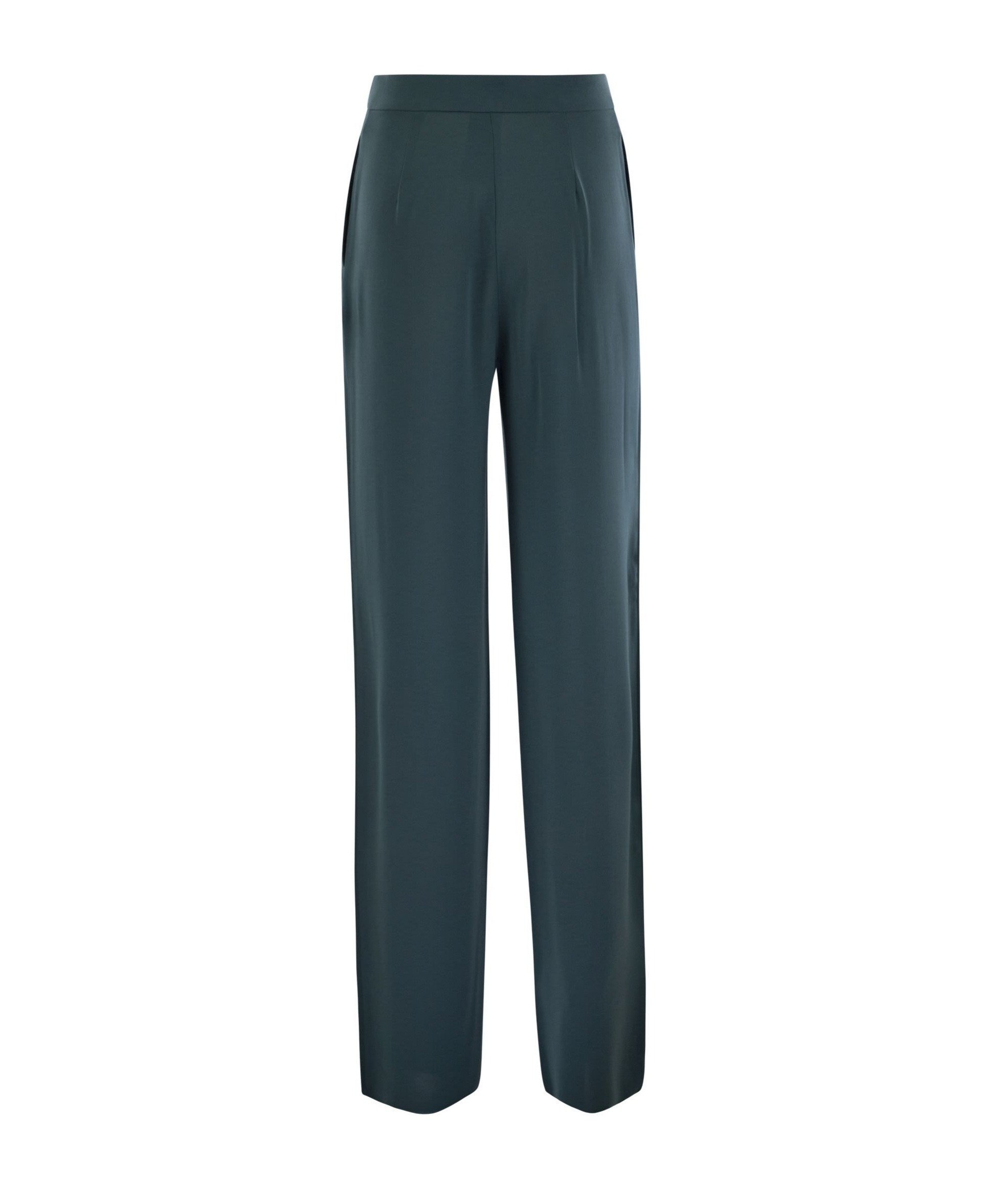 Max Mara Studio Medusa - Fluid Cady Trousers In Green