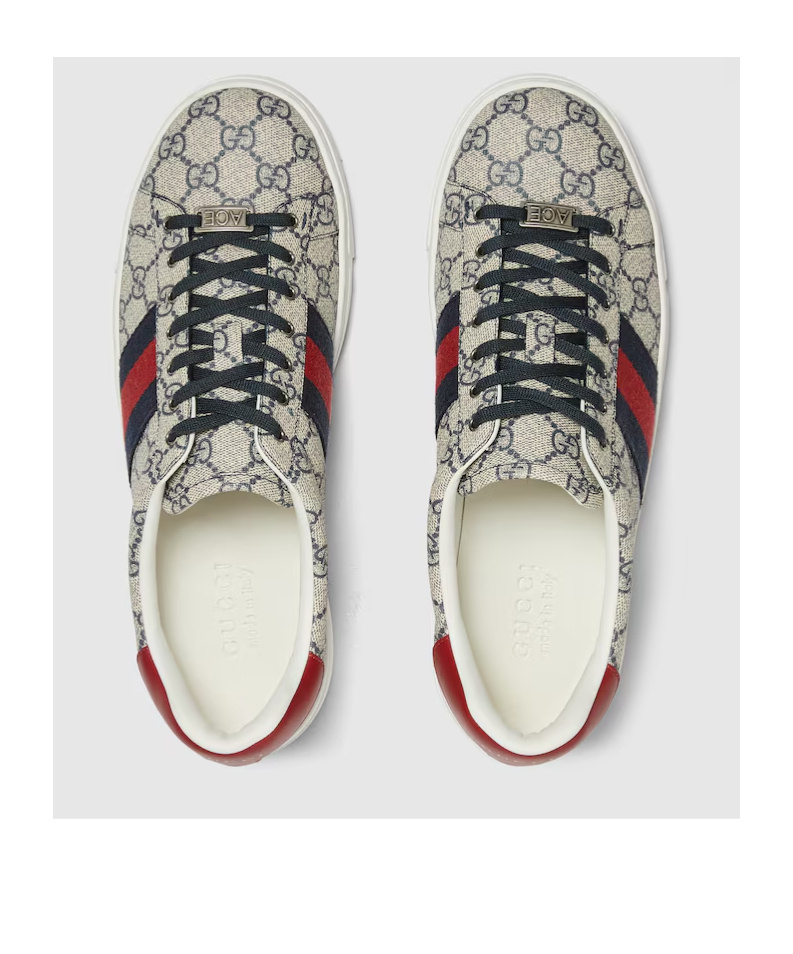 Gucci Ace Sneakers With Web In White