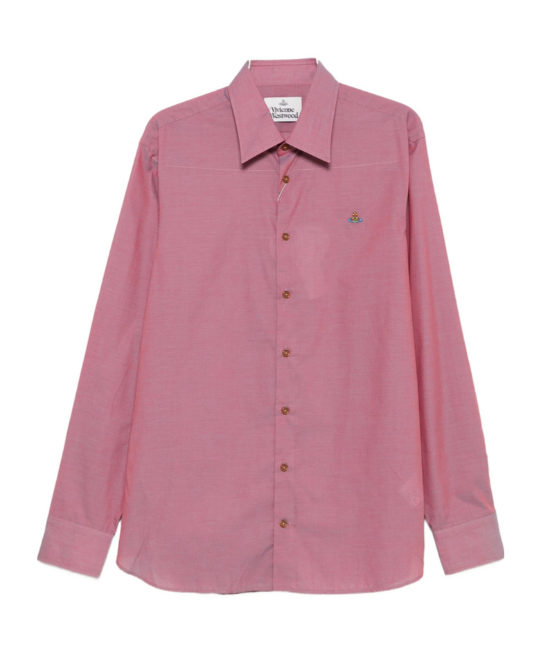 Vivienne Westwood Ghost Shirt Cangiante Poplin Pink 54 Men In Pink