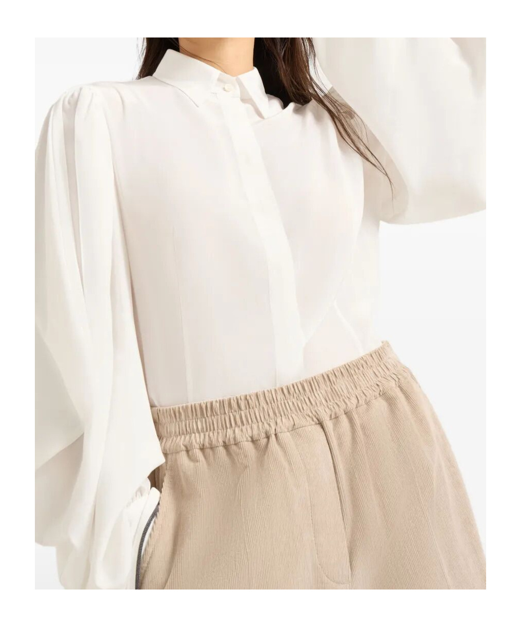 Brunello Cucinelli Long-sleeved Shirt In White