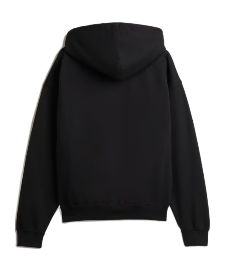 Y-3 Hooded Cotton Sweater With Graphic Print In Black