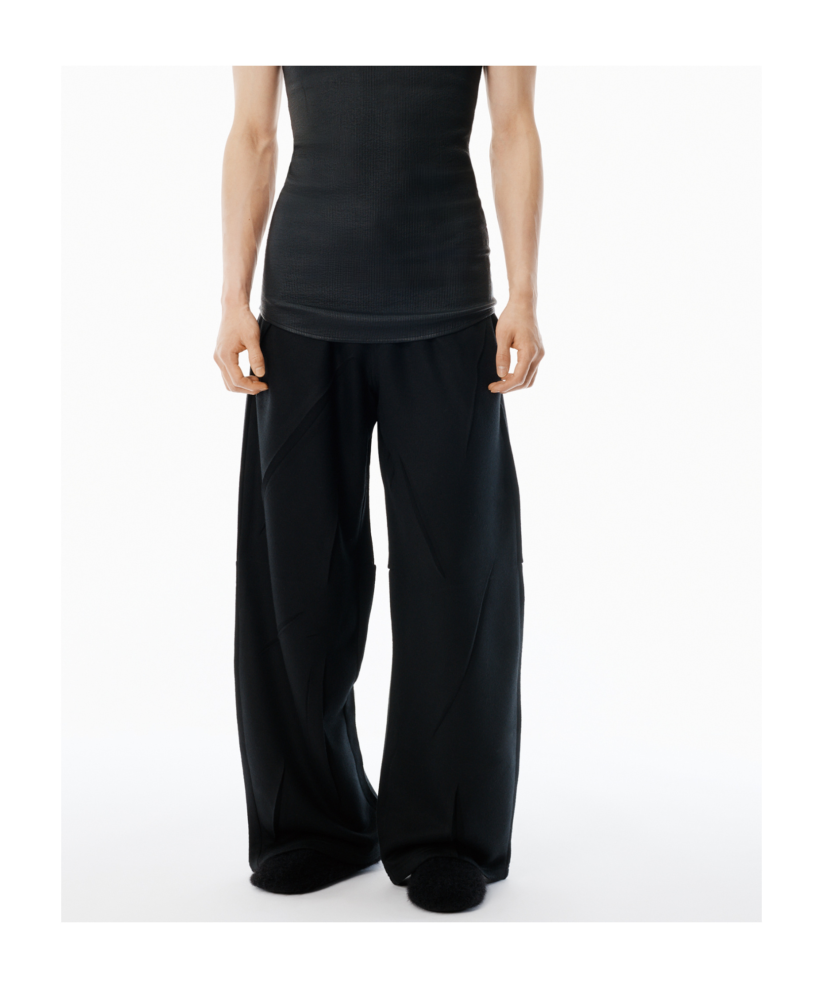 Alexander Wang Mid-rise Oversized Sweatpants In Black
