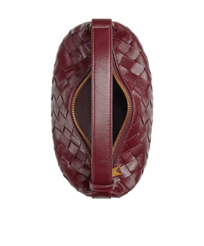 Bottega Veneta Mini Wallace Zipper Handbag In Red