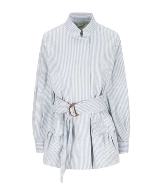 Fendi Cotton And Silk Blouson In White