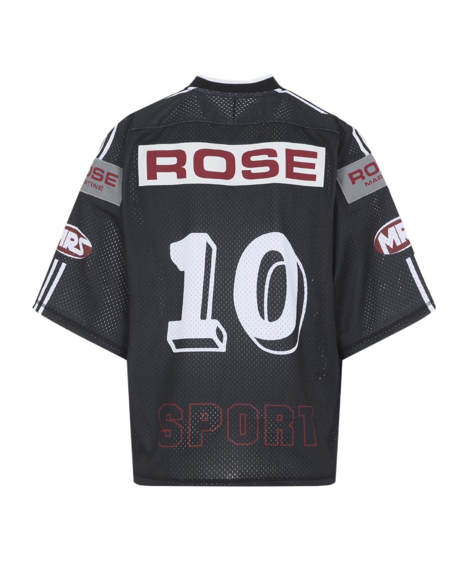 Martine Rose Oversized Hockey T-shirt Graphic Print In Gray