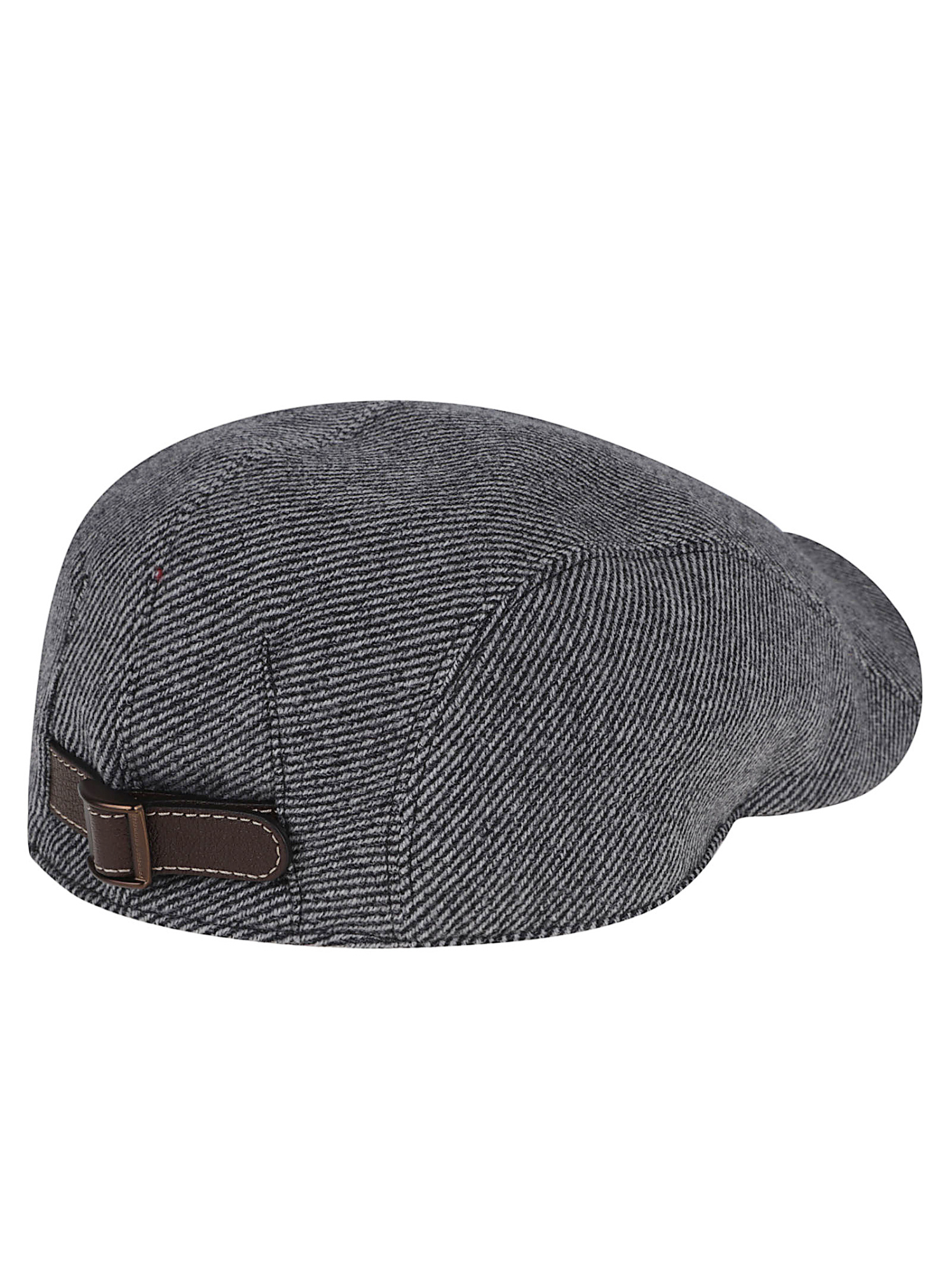 Brunello Cucinelli Striped Wool Hat In Black
