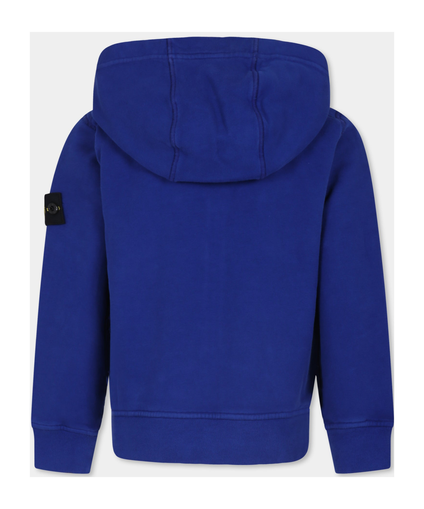STONE ISLAND STONE ISLAND JUNIOR COMPASS PATCH ZIP-UP HOODIE