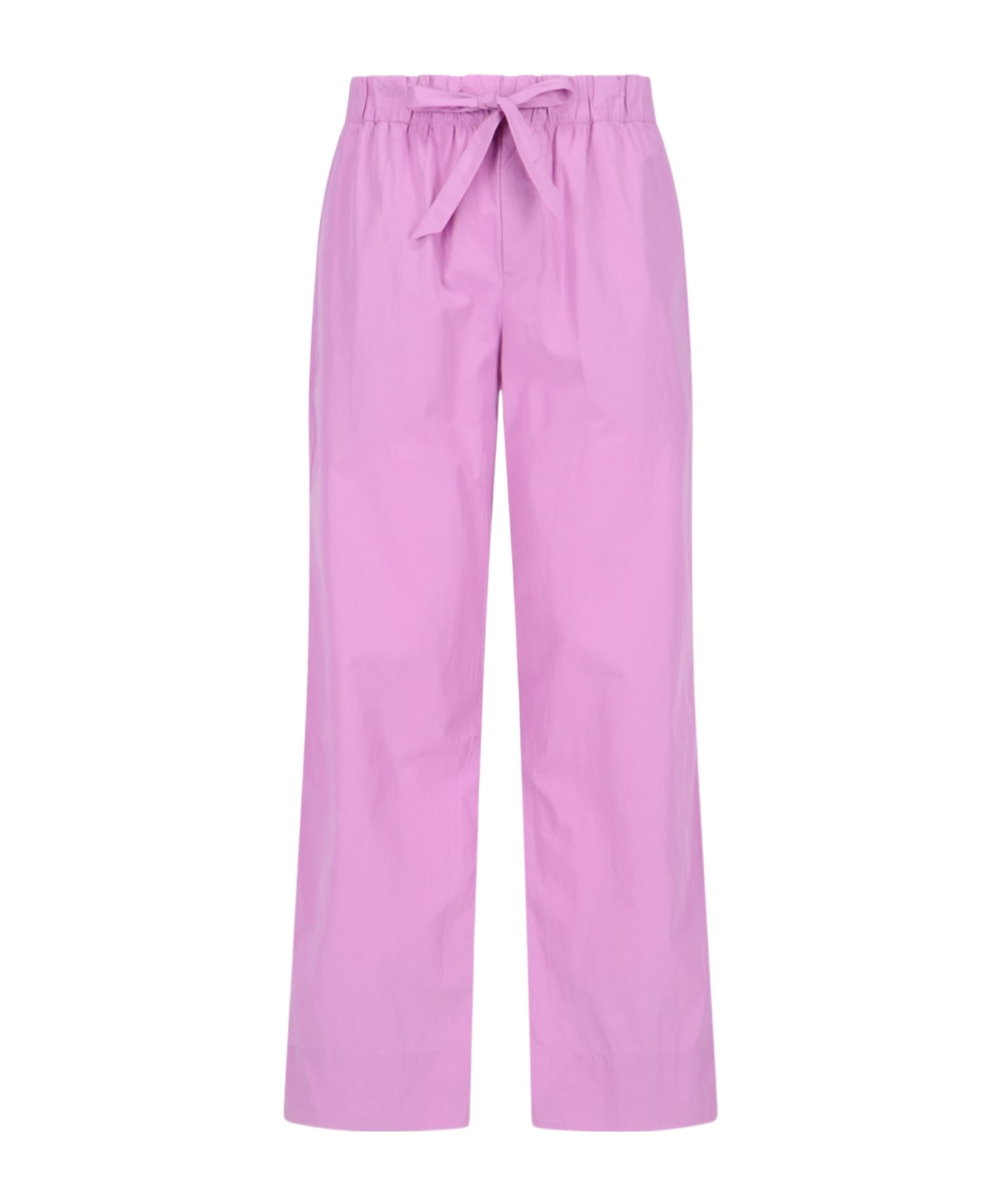 Tekla Drawstring-waist Pajama Bottoms In Purple