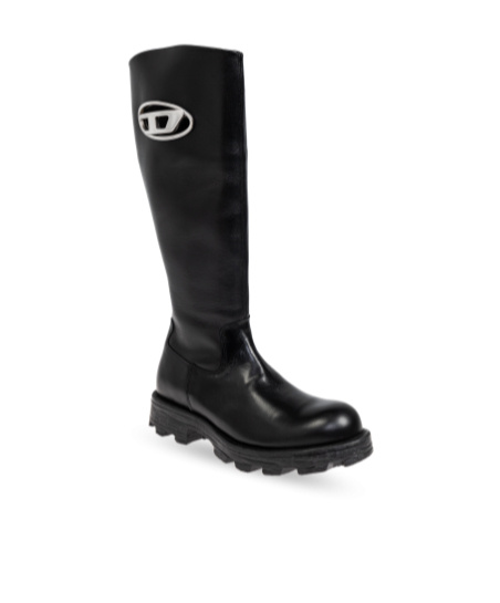 Diesel Black D-hammer Hb D W Tall Boots In Black