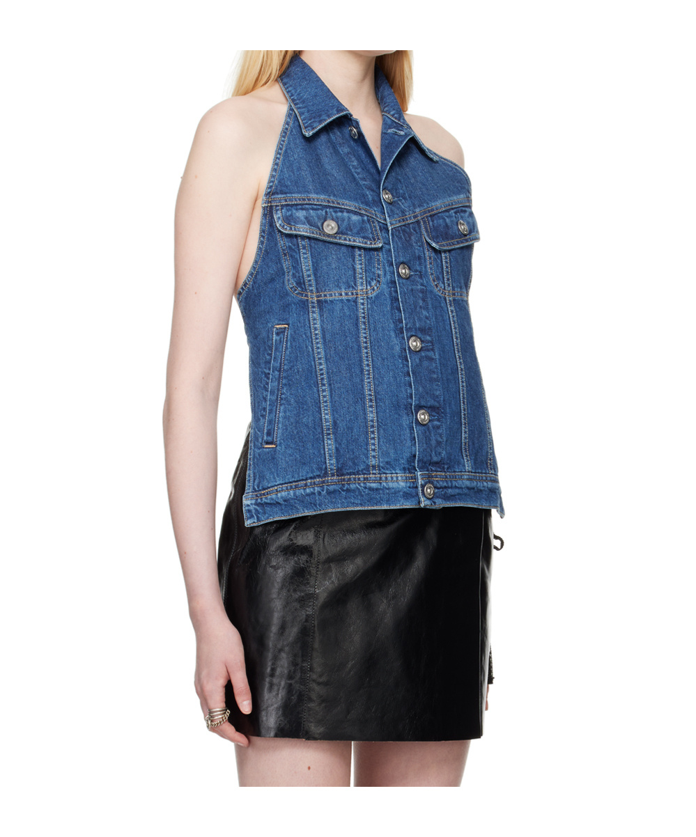 Our Legacy Open-back Denim Vest In Blue